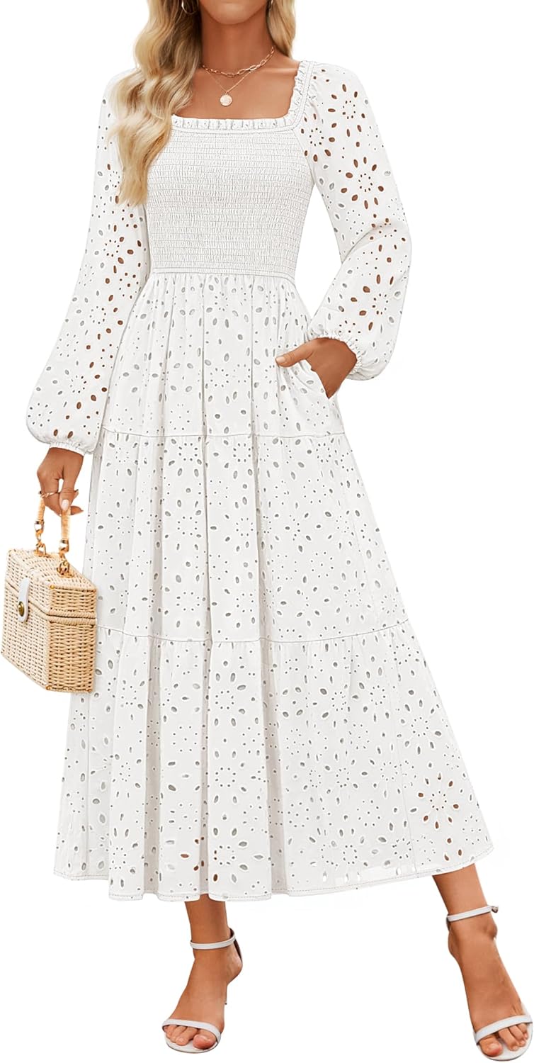 ZESICA Women's Fall Long Sleeve Maxi Dress for Any Occasion