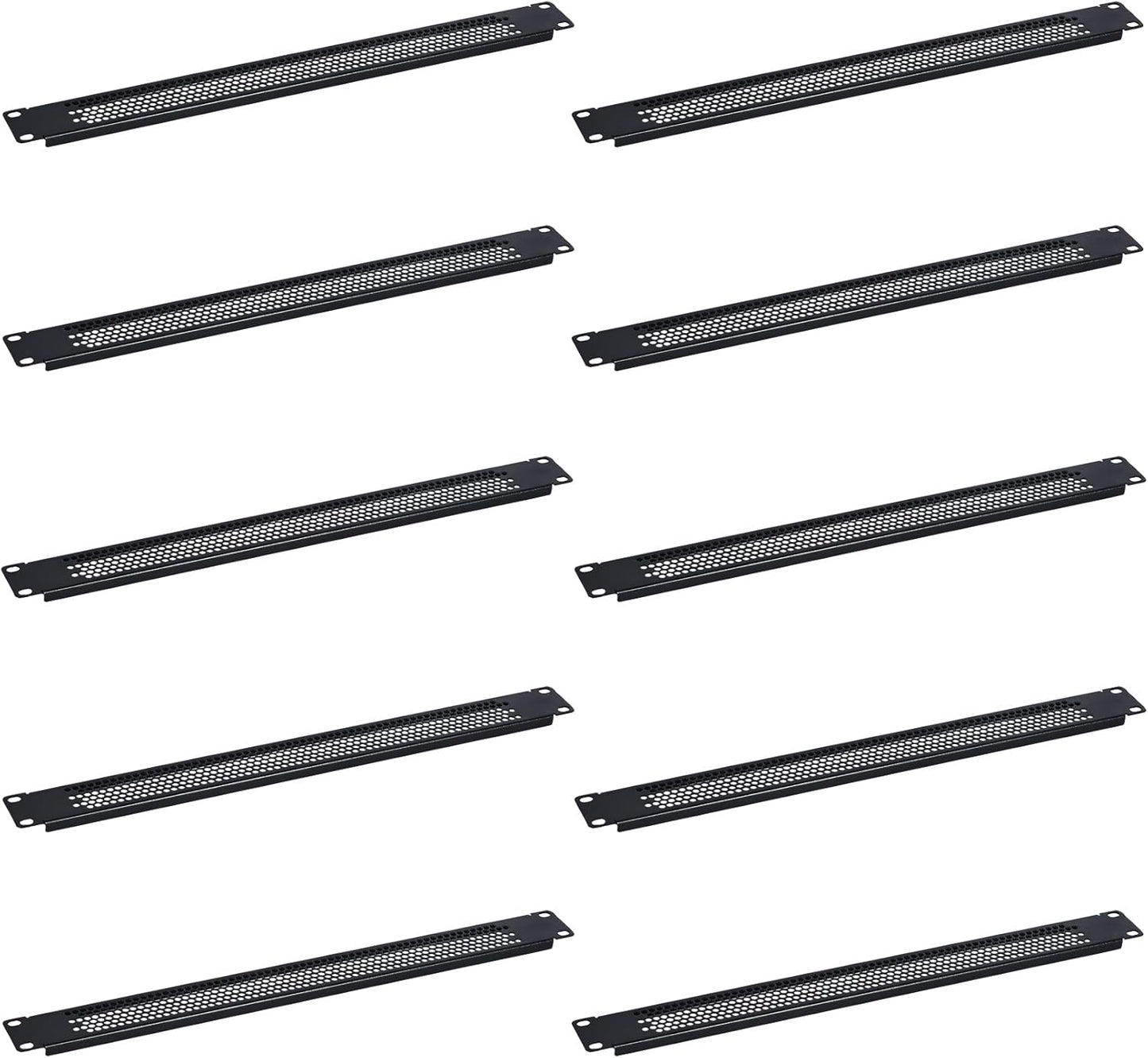 RackPath 1U Blank Rack Mount Panel Spacers with Ventilation