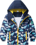 Boys Rain Jacket with Detachable Hood Lightweight (Style DQ2K)