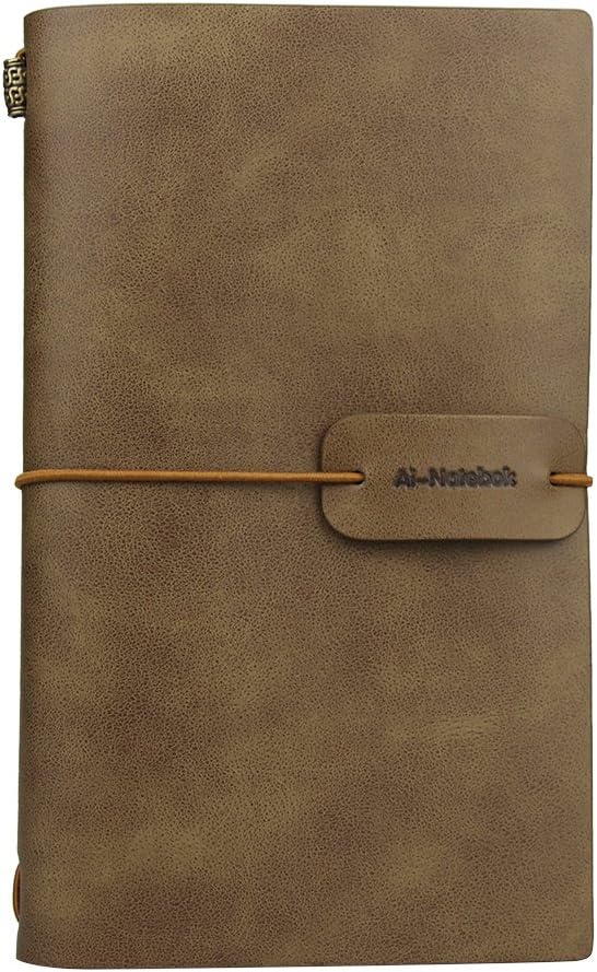 Vintage Leather Travel Journal - Handmade Refillable Notebook
