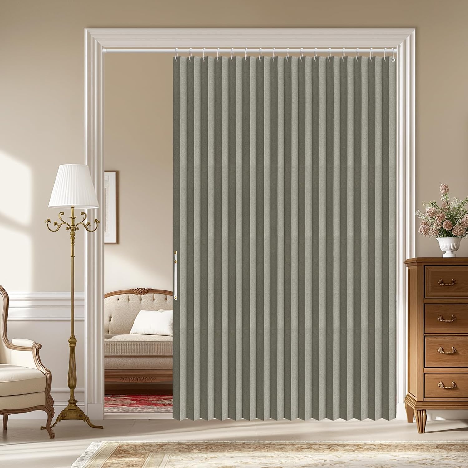 AJAZZ 100% Blackout Accordion Doors for Stylish Home Privacy