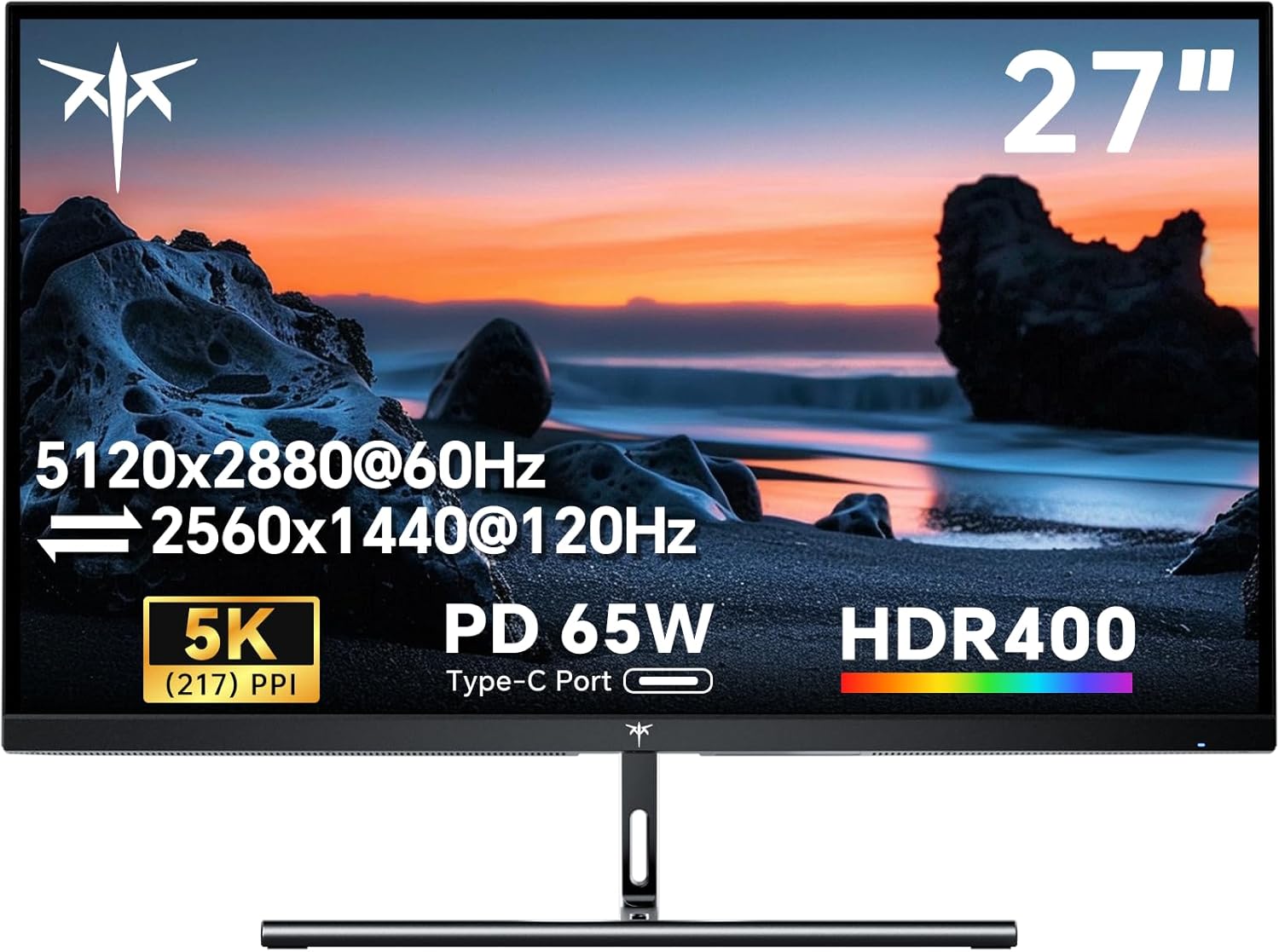 KTC 27 Inch 5K Monitor with Stunning Clarity and Color Accuracy