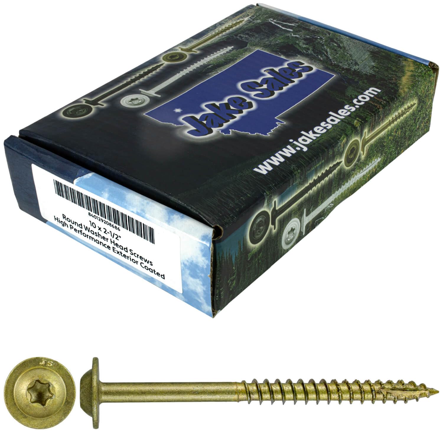 10 x 2-1/2 in Bronze Star Drive Screws for Wood Projects