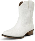 DREAM PAIRS Womens Cowboy Cowgirl Western Ankle Boots - Retro