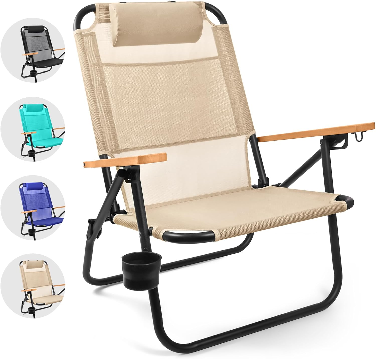 Water Buffalo Bondi Beach Chair with Reclining Positions & Cup Holder