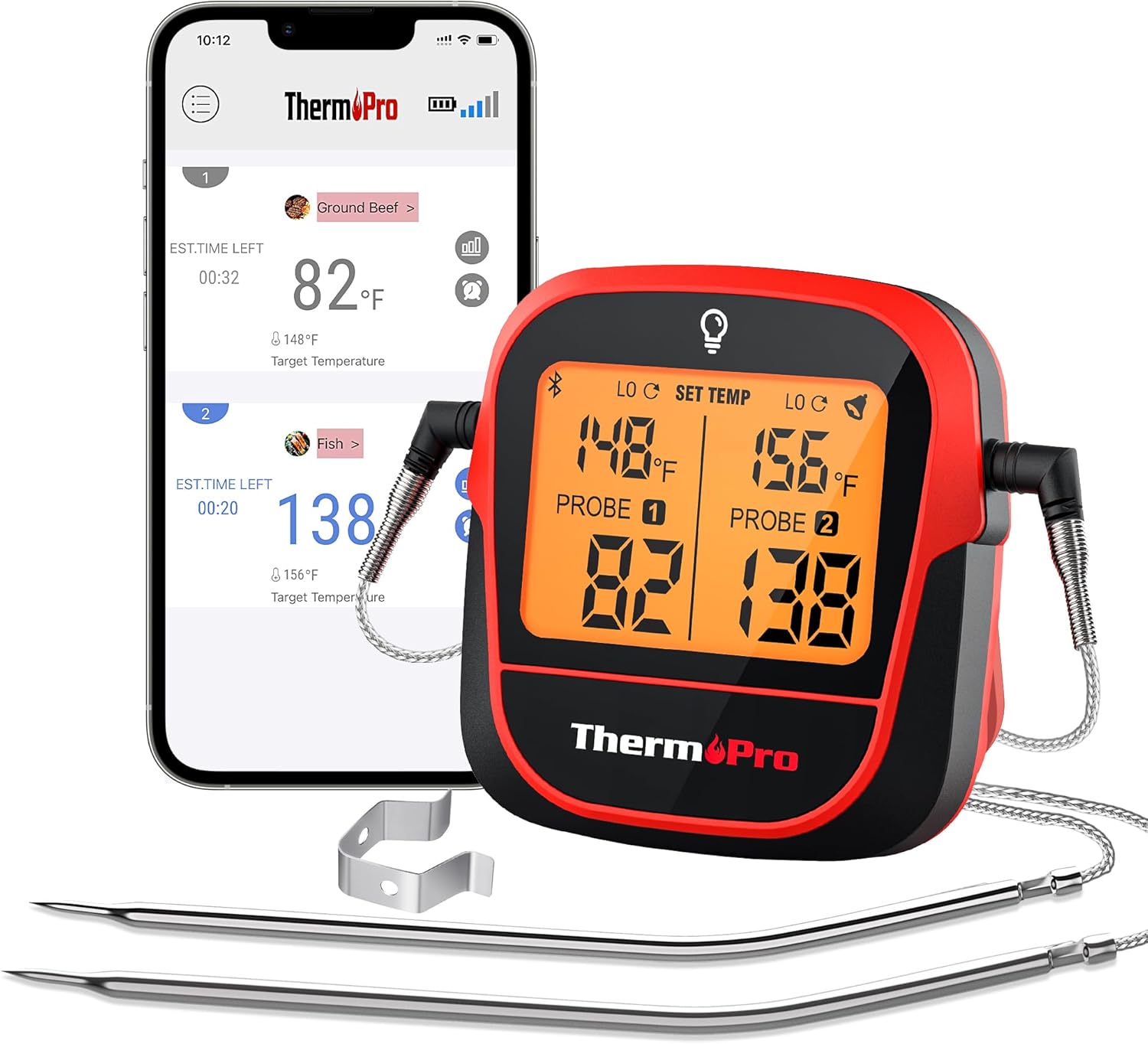 ThermoPro Wireless Meat Thermometer with Dual Probes for Grilling