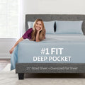 Extra Deep Pocket King Bed Sheets 4-Piece - Fits 18-21in Mattresses