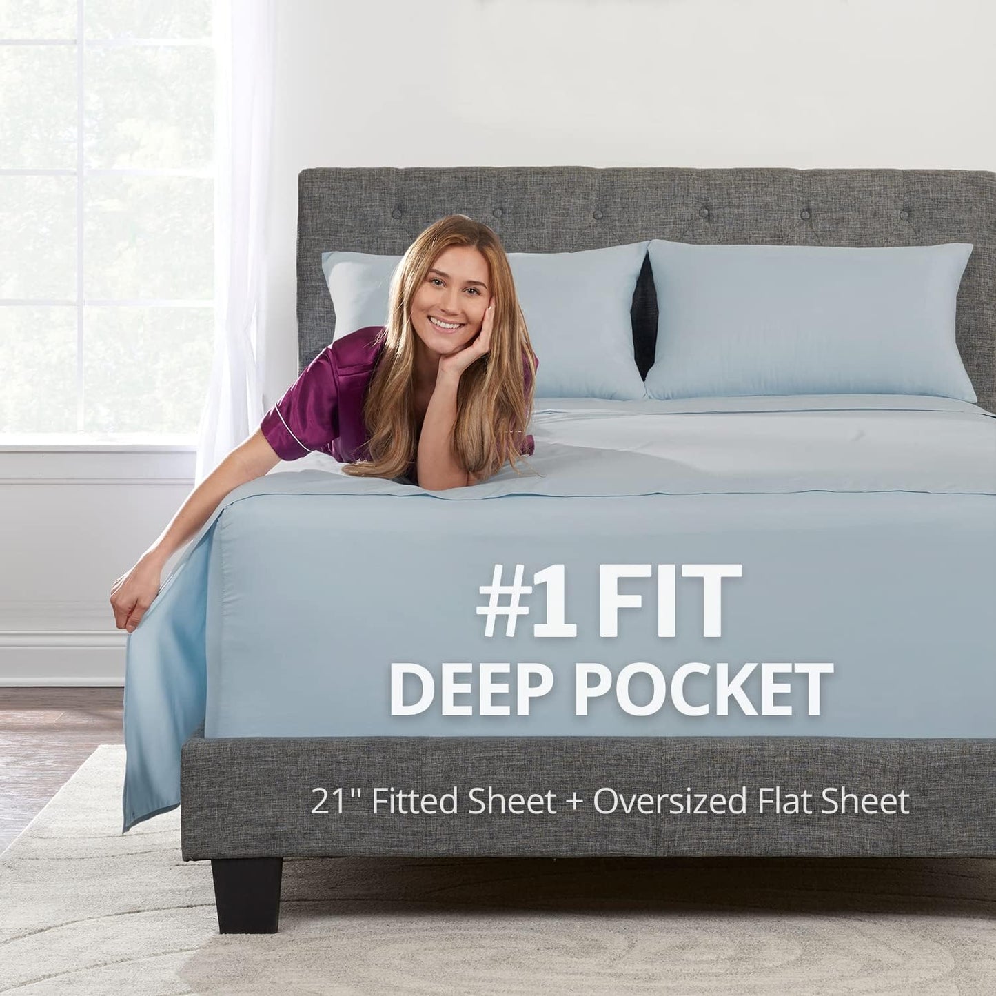Extra Deep Pocket King Bed Sheets Set for Ultimate Comfort