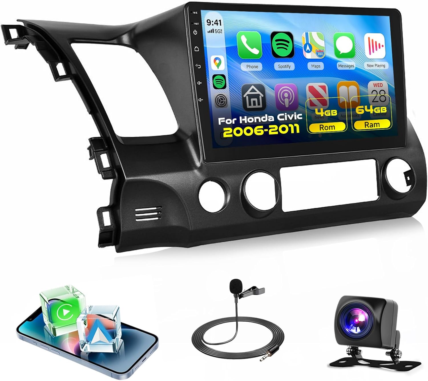 10.1 Inch Android Car Stereo for Honda Civic 2006-2011 Models