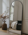 Full Length Mirror 59in x 18.1in Arched Floor Mirror - Tilt & Hang