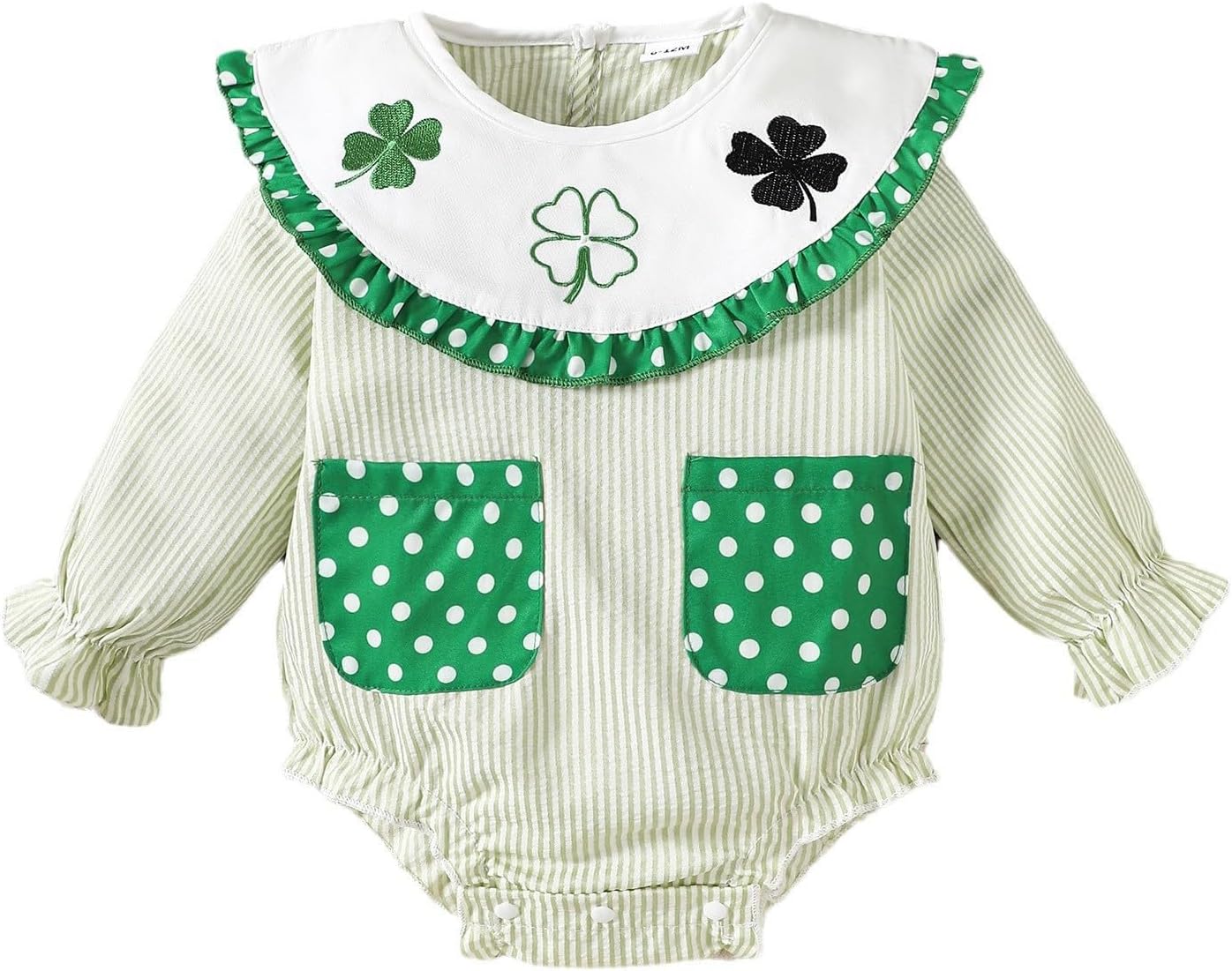 St. Patrick's Day Baby Girl Romper - Lucky Charm!