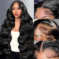 Human Hair Body Wave Lace Front Wig 30 Inches for Women's Style
