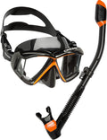 Panoramic Wide View Mask & Supernova Dry Snorkel Kit - Ready to Use