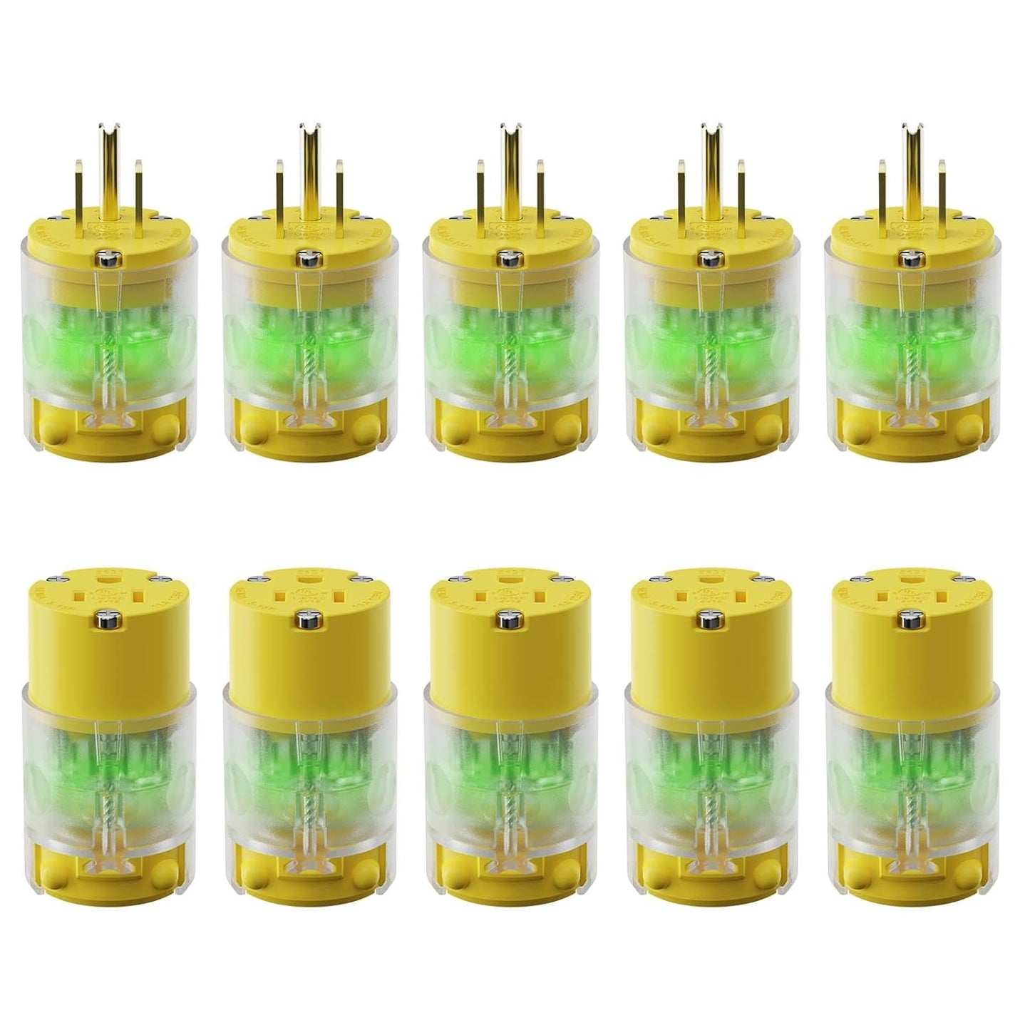 AIDA Lighted Plug and Connector Set for Safe Power Supply