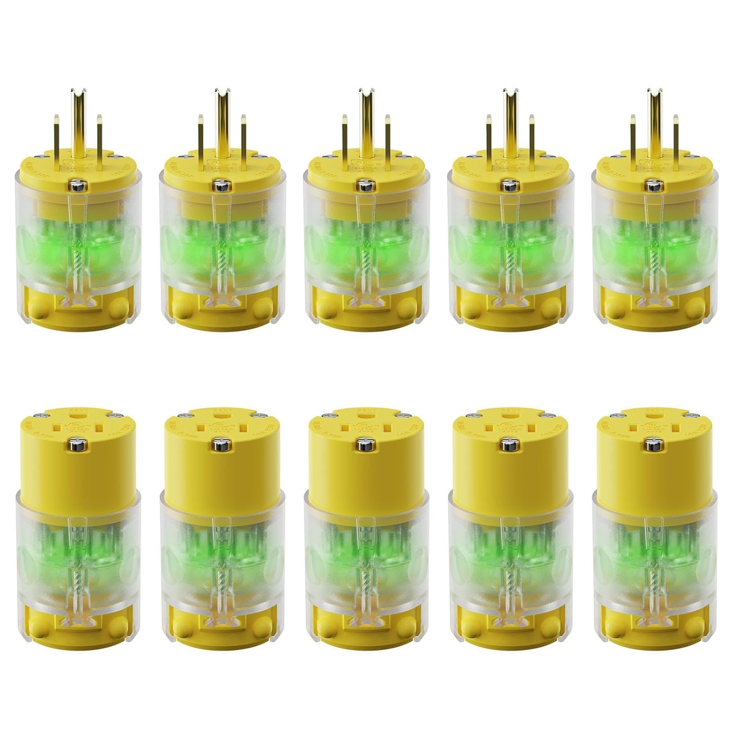 AIDA Lighted Plug and Connector Set for Safe Power Supply