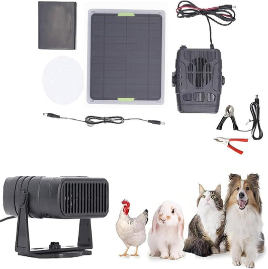 Solar Heater for Greenhouse and Chicken Coop Pets in Winter
