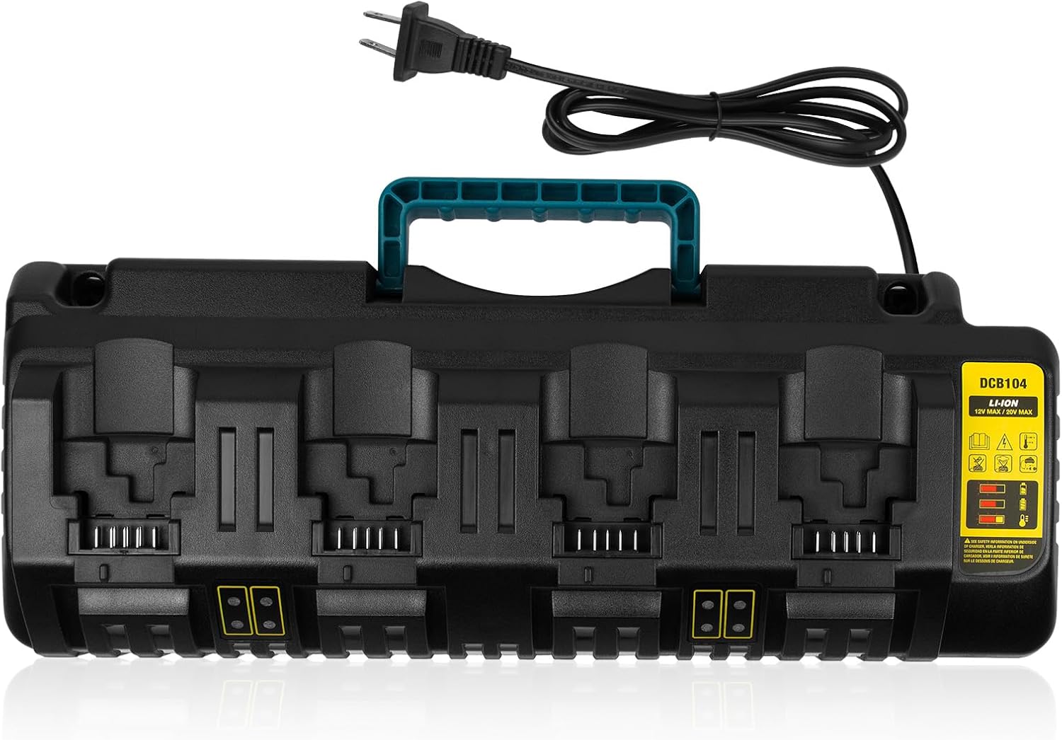DCB104 4-Port Fast Charger for DeWalt 20V/60V Max Batteries