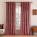 Velvet Curtains 96 in 2 Panels - Luxury Blackout Drapes for Bedroom