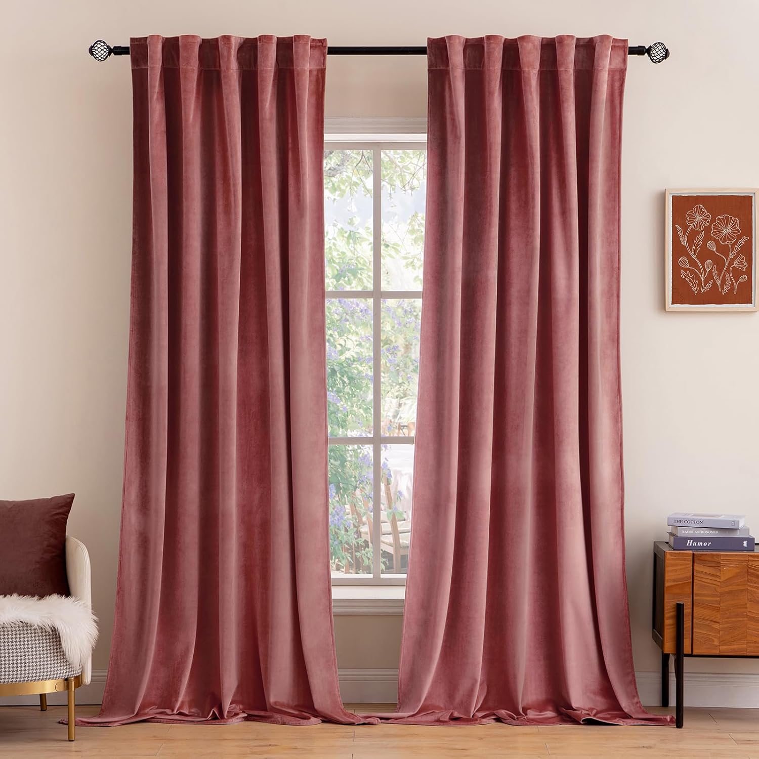 Luxury Blackout Velvet Curtains for Bedroom Living Room Decor