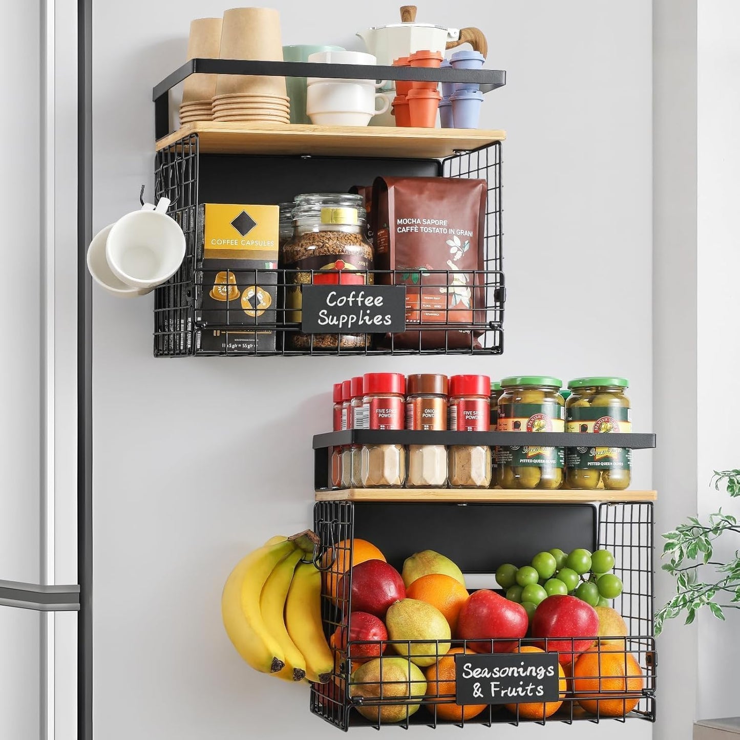 Strong Magnetic Shelf Basket for Fridge & Kitchen Storage