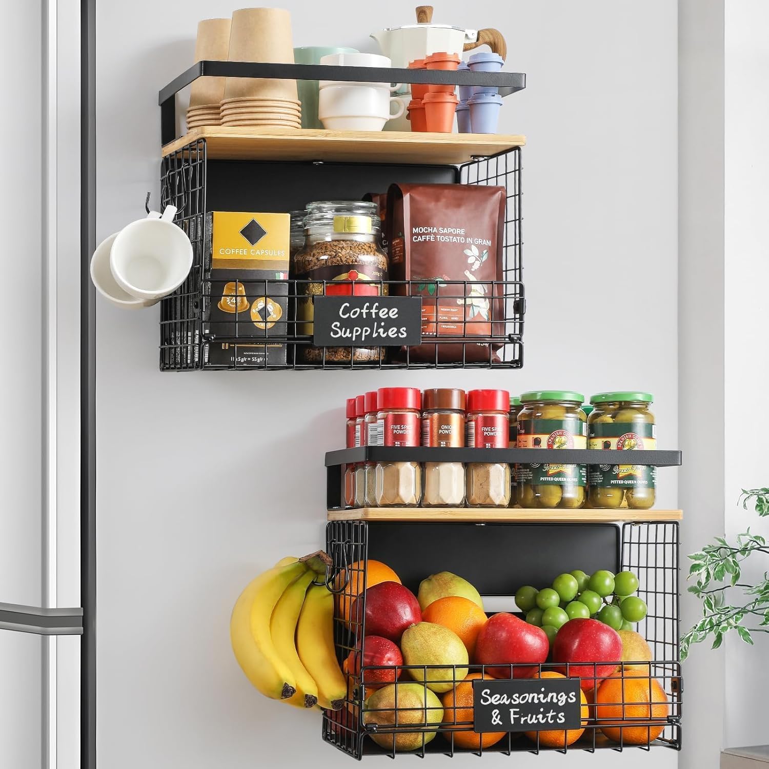 Strong Magnetic Shelf Basket for Fridge & Kitchen Storage