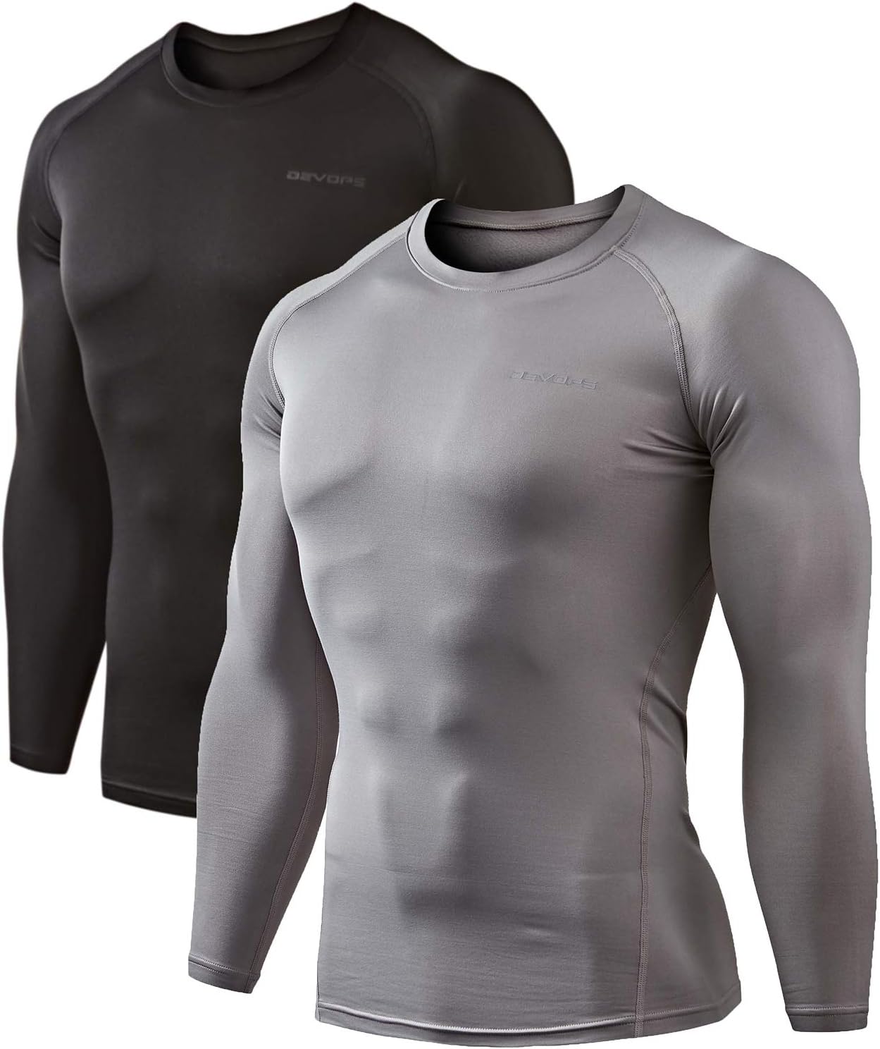 DEVOPS Men's Thermal Long Sleeve Compression Shirts for Comfort