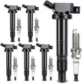 UF495 Ignition Coil & 6176 Double Iridium Spark Plug Set of 6
