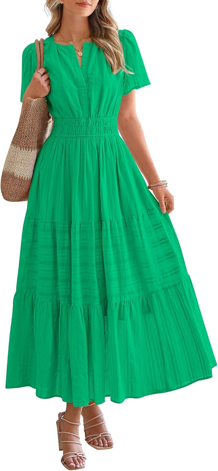 BTFBM Womens Summer Casual Maxi Dress with Pockets for 2025