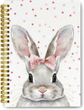 Coquette Polka Dots Bows Animal Notebook - Pink 5.5 x 8.3 in