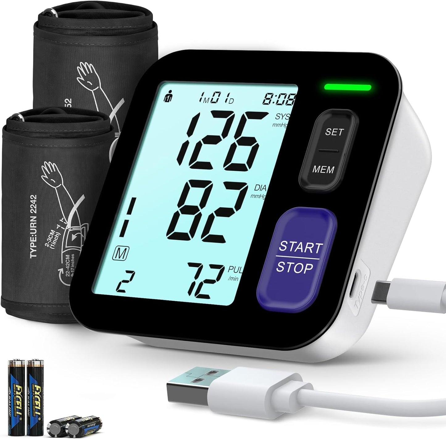 Blood Pressure Machine with Dual Cuffs for Accurate Readings