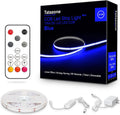 32.8ft Blue COB LED Strip Lights with RF Remote - Dimmable Linear Glow
