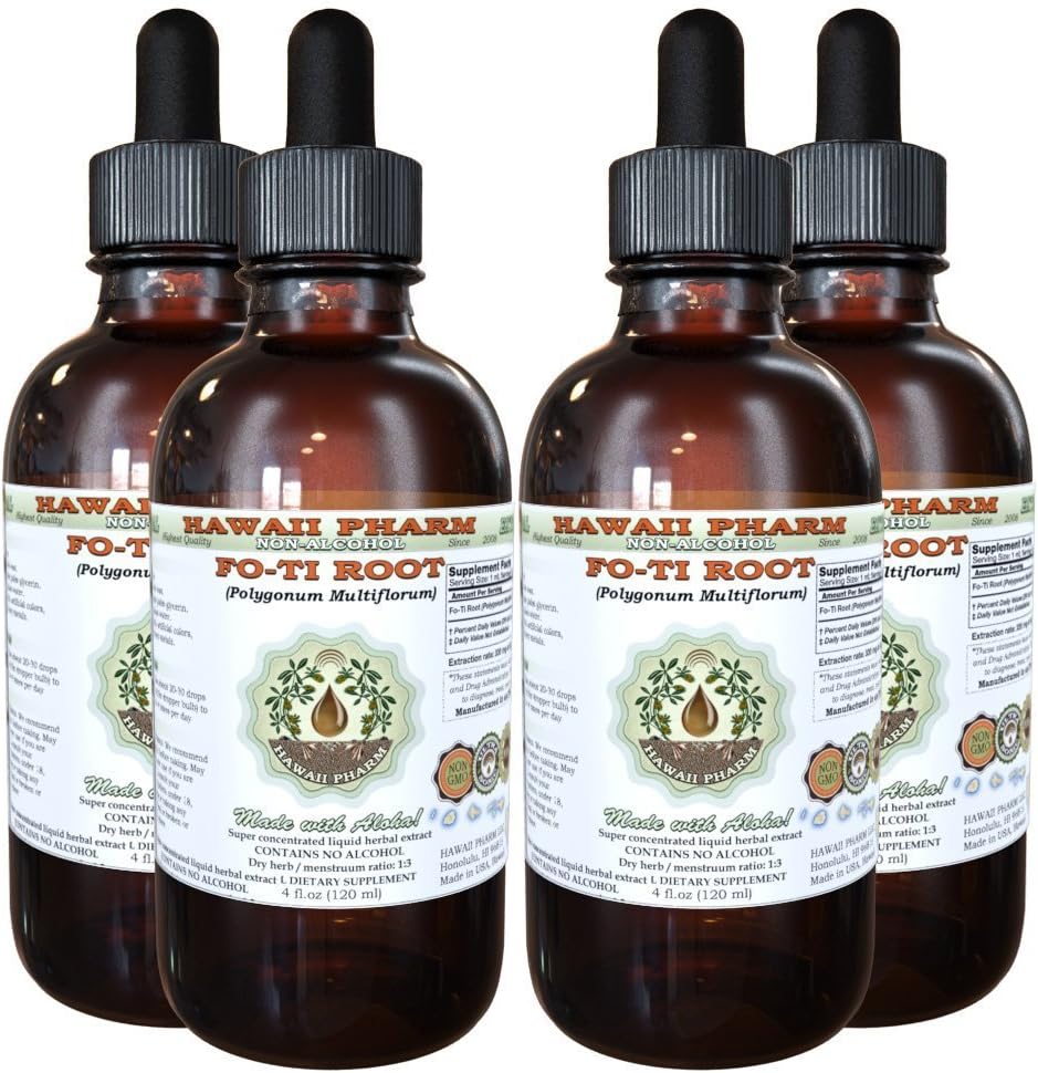 Organic Fo-Ti Root Alcohol-Free Liquid Extract for Wellness