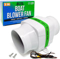 Boat Blower Fan Inline 12V 3in or 4in - Compact High CFM Ventilation