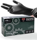 PACIFIC PPE 6-mil Black Nitrile Disposable Gloves - Heavy-Duty