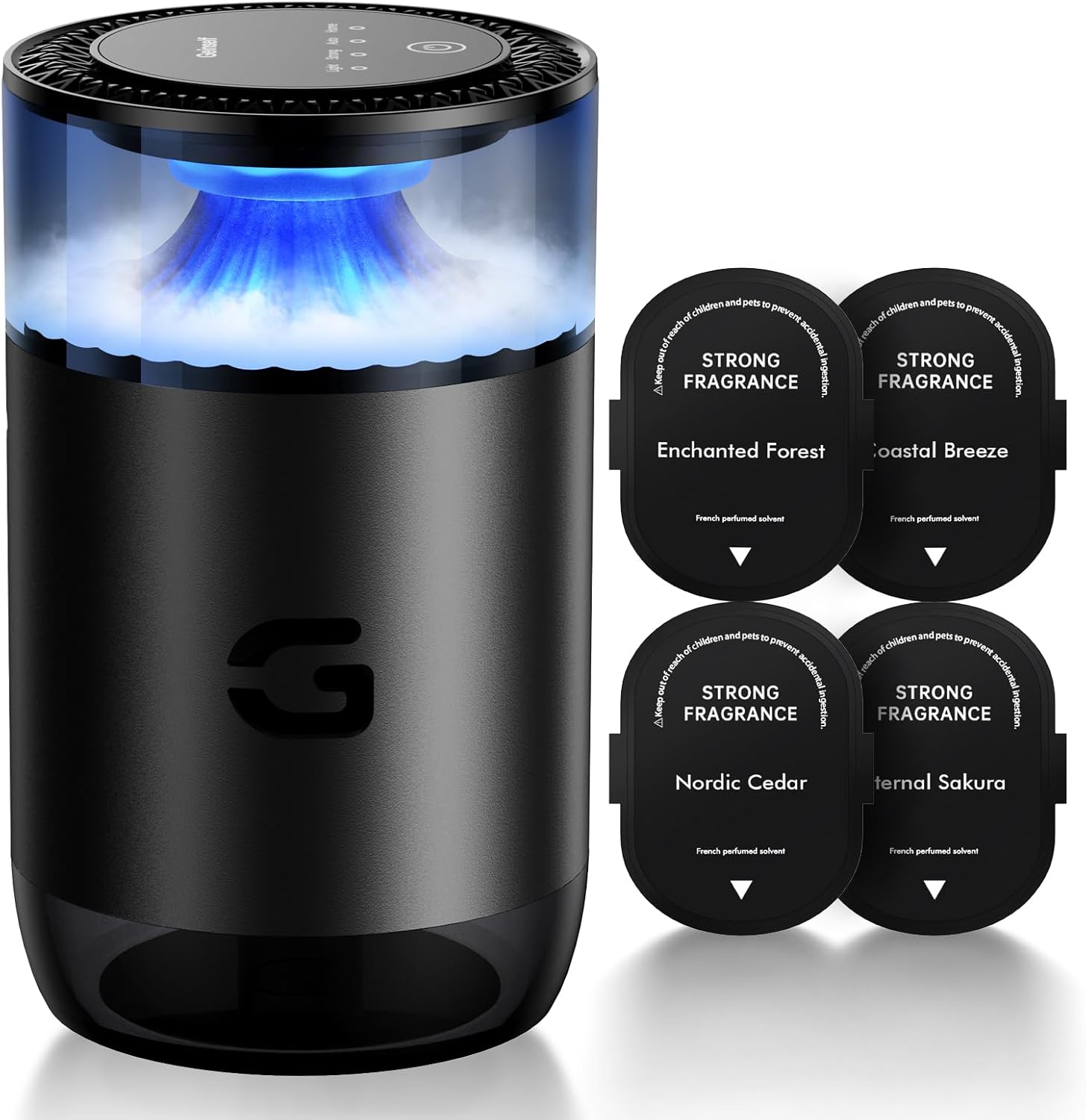 Smart Car Air Freshener Diffuser with 4 Modes and Refills