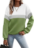 TICTICMIMI Women's Color Block Long Sleeve Sweatshirt - Cozy Everyday