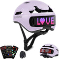 Bike Helmet with 360 LED Display and Turn Signals - High Visibility