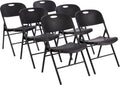 Sturdy Foldable Plastic Chair 6-Pack - Portable Seating for Events