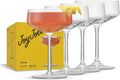 Sidney Cocktail Coupe Glasses Set of 4 - 8 oz Elegant Coupe