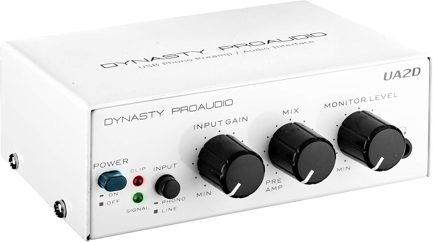DYNASTY PROAUDIO UA2D USB Phono Preamp for Turntables