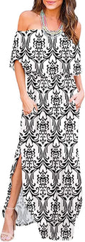 LILBETTER Off The Shoulder Ruffle Party Maxi Dress - Flattering