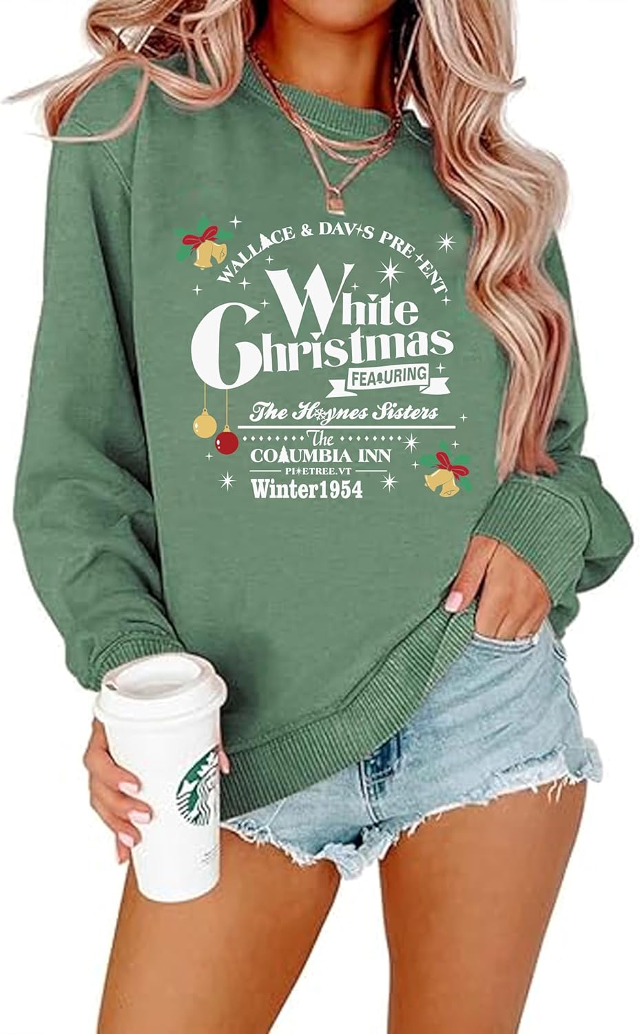 Cozy White Xmas Sweatshirt AMWIPE