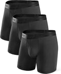 DAVID ARCHY Men's Modal Support Pouch Trunks - Ultra Soft Comfort Also