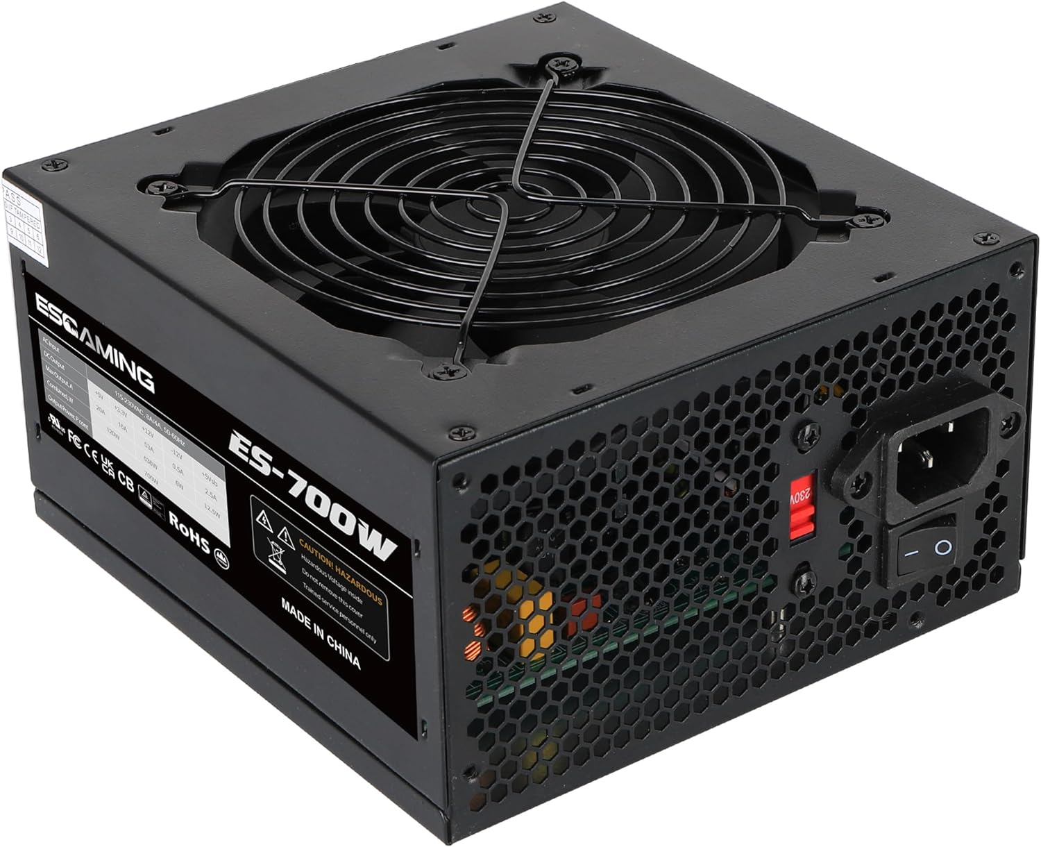 ESGAMING 700W Non-Modular PSU: Ultra Quiet Cooling, All Protections