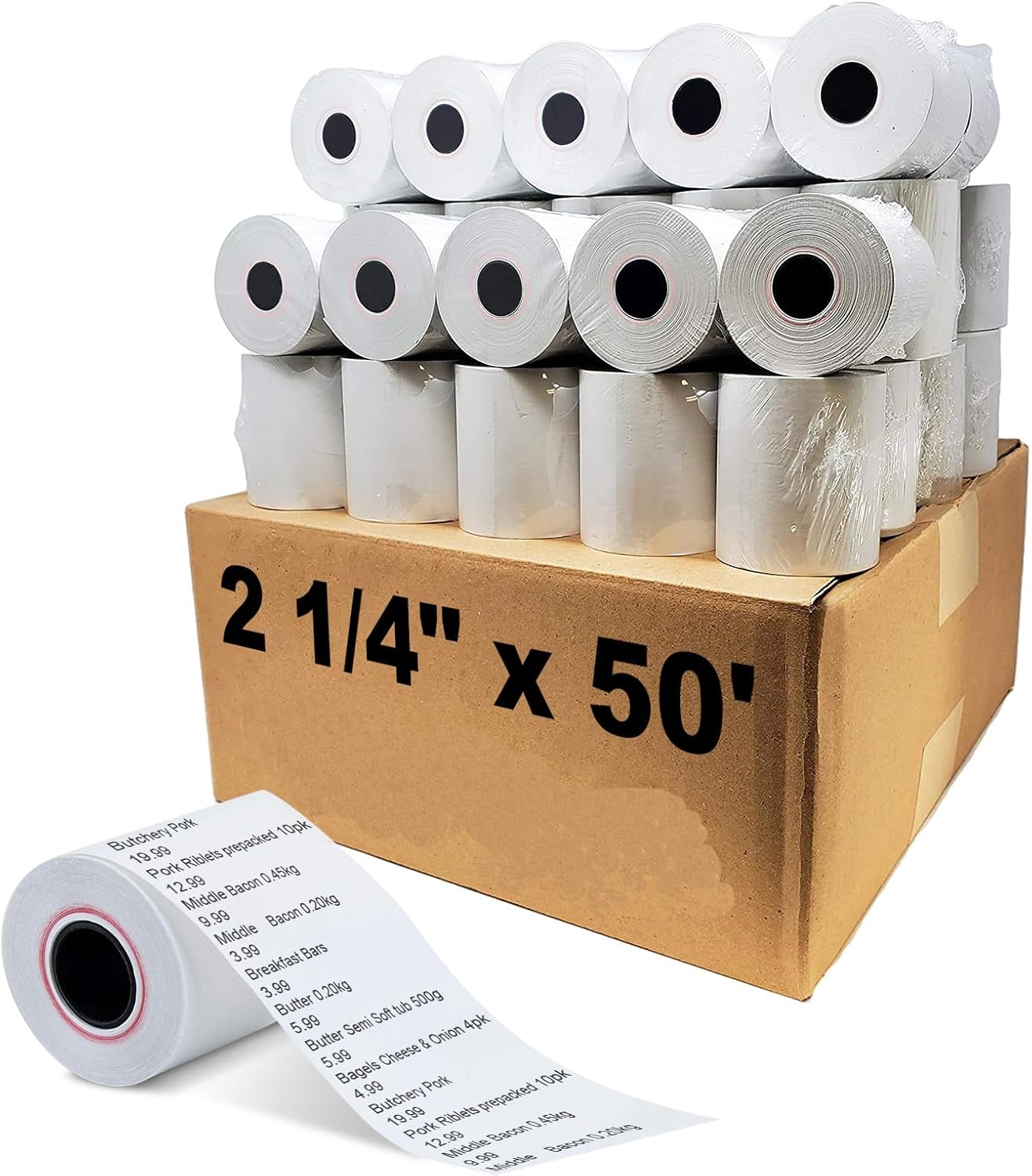 MFLABEL 2 1/4in x 50ft Thermal Paper for Cash Registers and POS