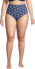 Lands' End Women's Tummy Control High Waisted Bikini Bottoms - Smooth