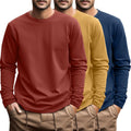 Men's Big and Tall 3-Pack Long Sleeve Cotton Tee - Oversize Comfort