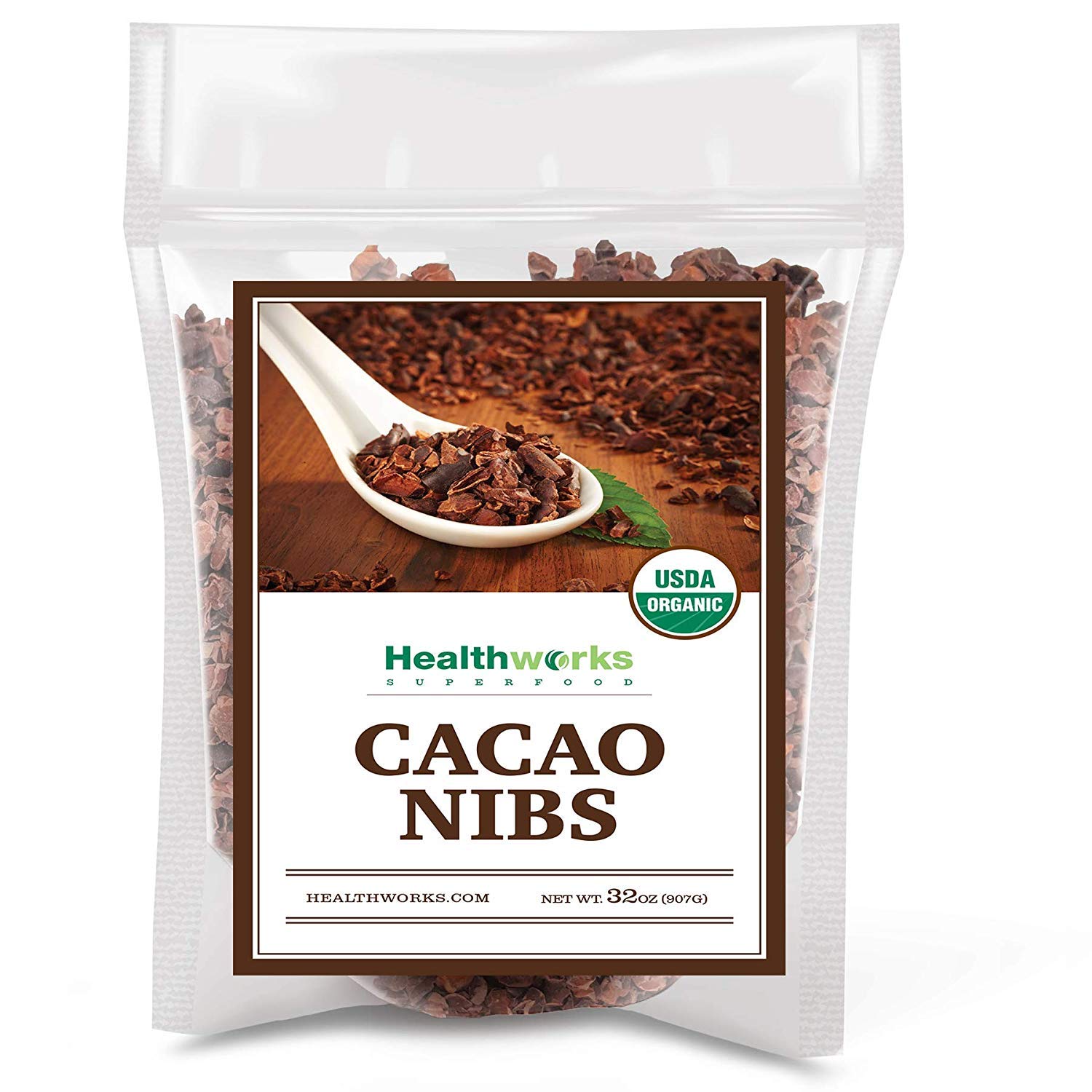 Healthworks Organic Cacao Nibs - Raw Unsweetened Chocolate Delight