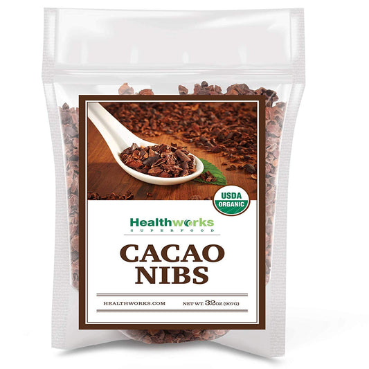 Healthworks Organic Cacao Nibs - Raw Unsweetened Chocolate Delight