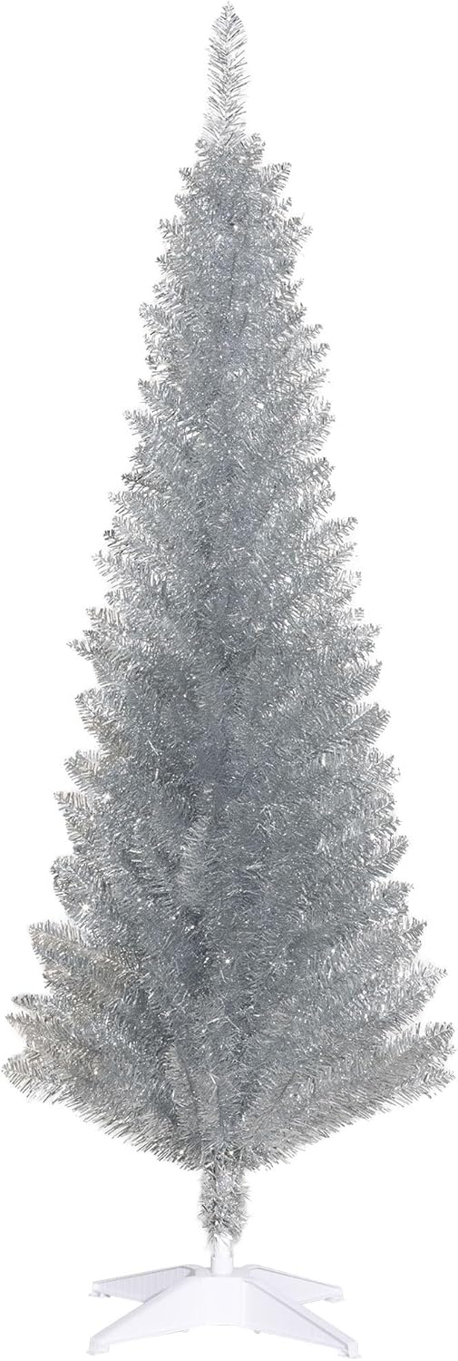 HOMCOM 5ft Artificial Pencil Christmas Tree for Easy Holiday Cheer